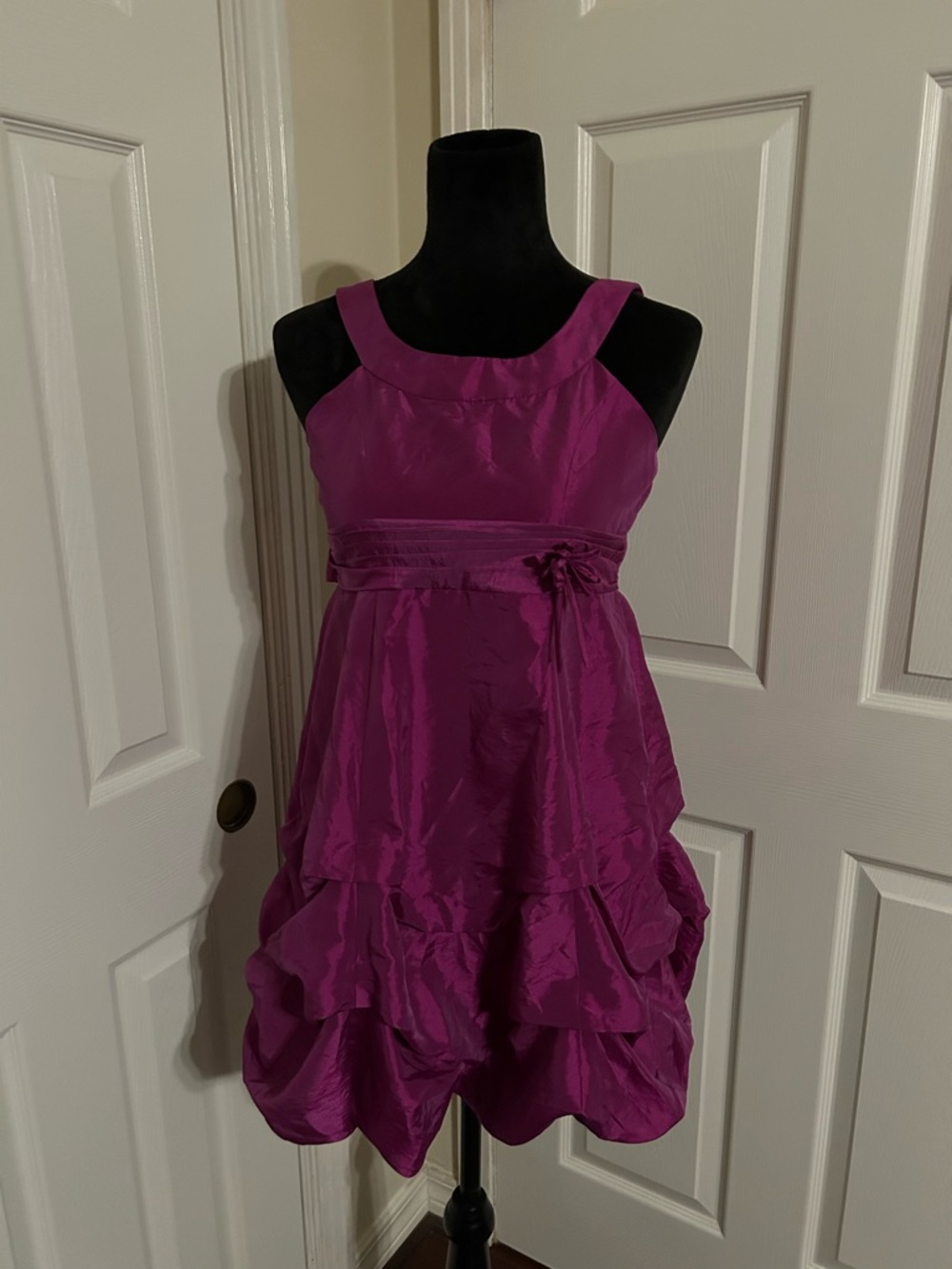 Hype Fuchsia Girls' Party Dress with Ruffle Bubble Skirt